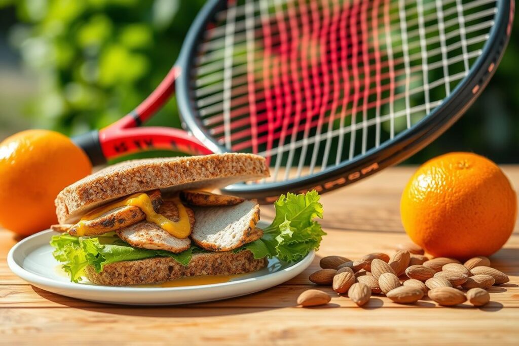 Alimentos pré treino de tênis